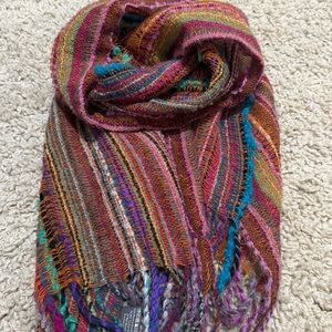 Milhua baby alpaca scarf textured cream tan Peru